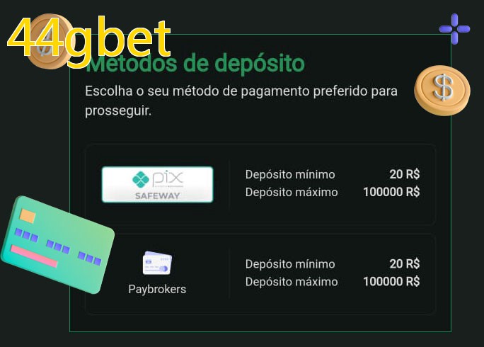 O cassino 44gbetbet oferece uma grande variedade de métodos de pagamento